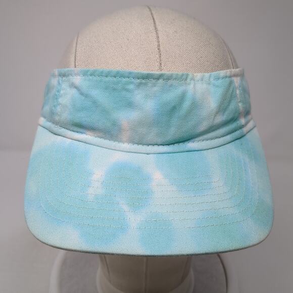 UltraClub Sun Visor Cap Blue One Size Adjustable Classic Cut Tie Dye Blank - Picture 2 of 9